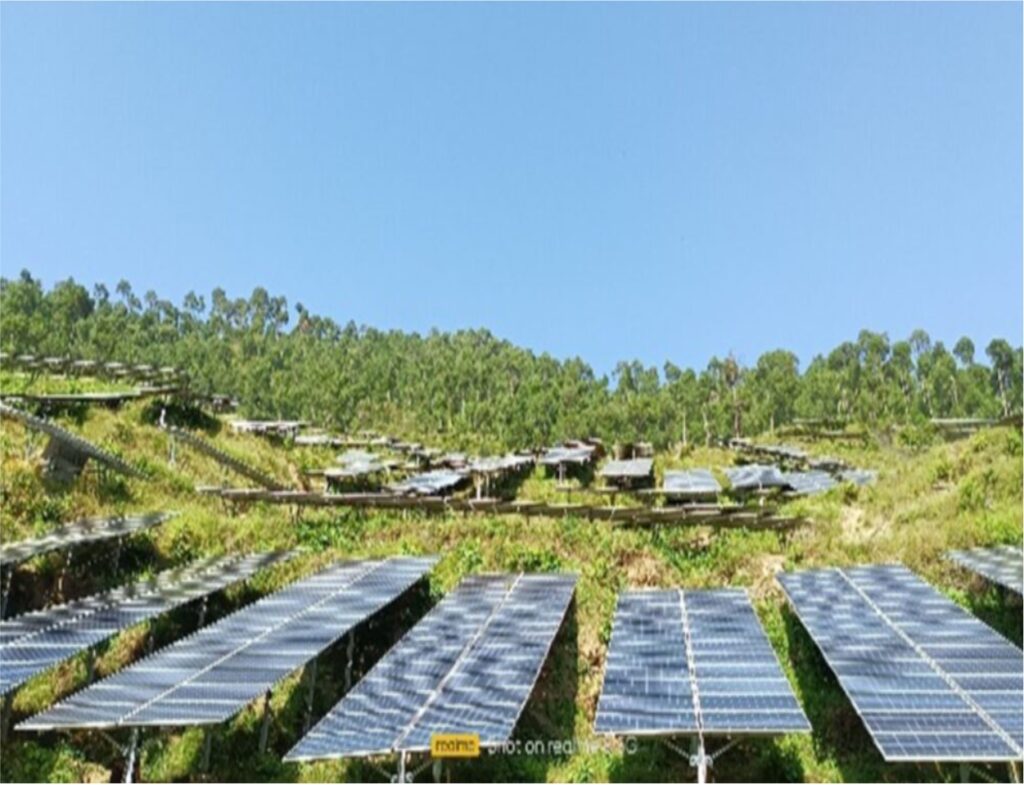 on site solar panel view