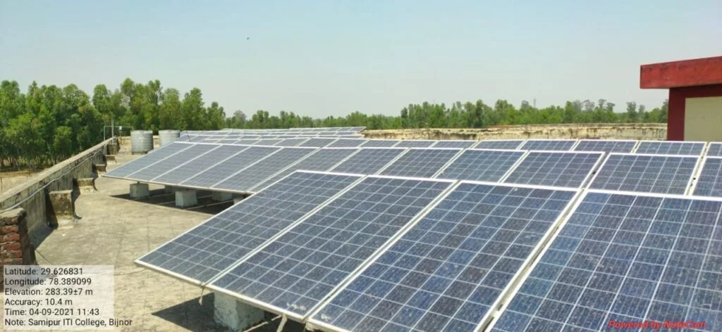 Samipur site rooftop solar panel